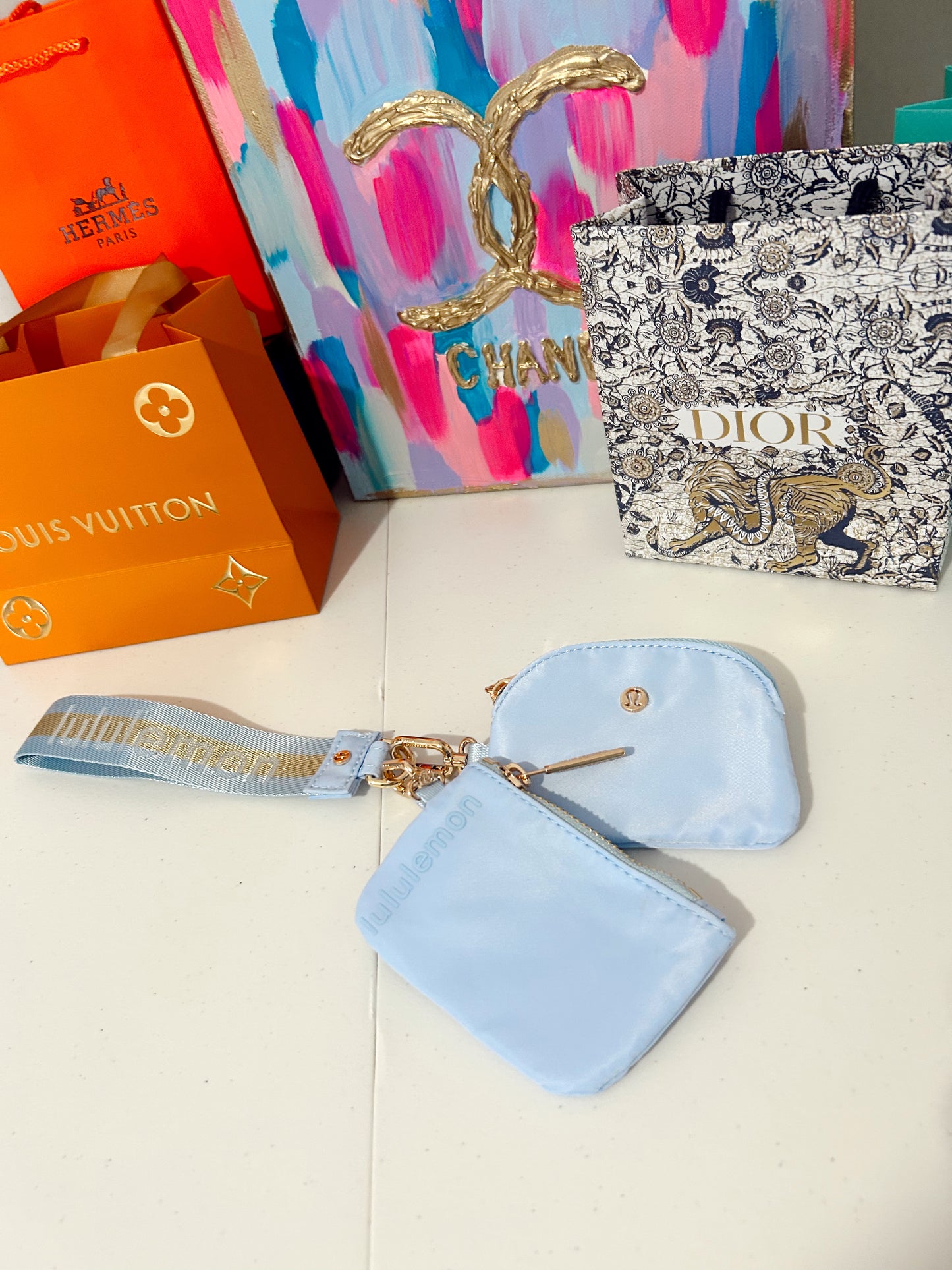 Baby blue lulu keychain