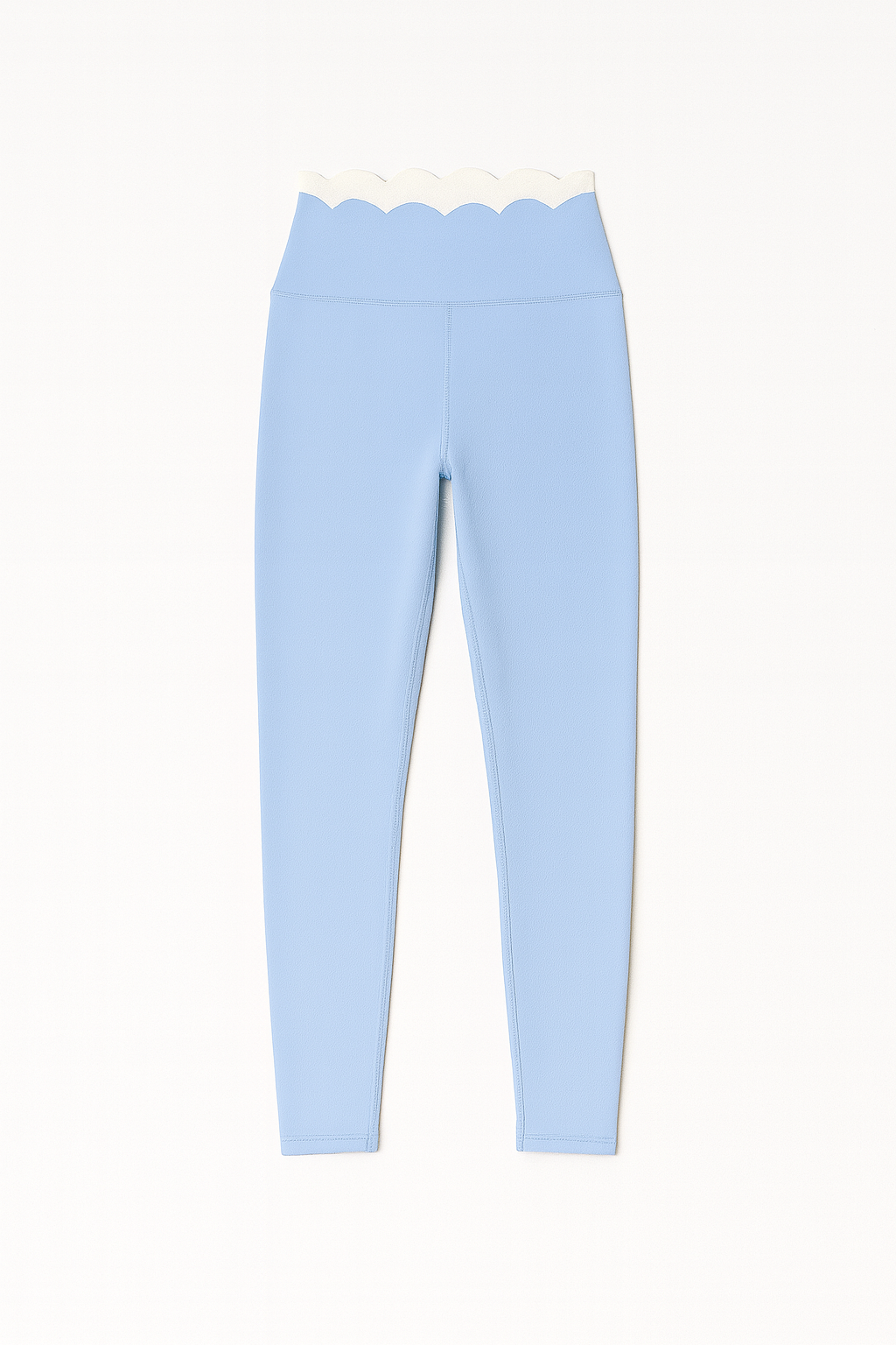 Scallop powder, blue leggings