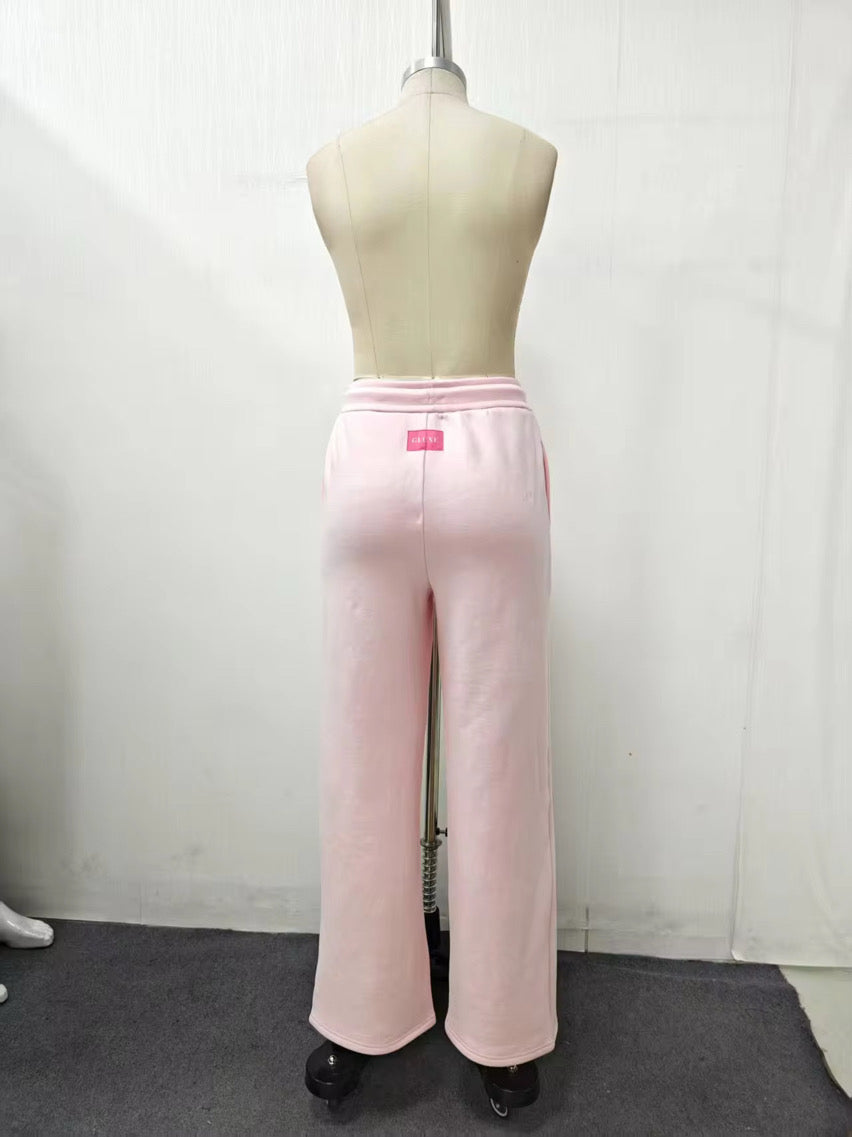 GLUXE Pinky Sweatpants